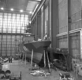 Stockholm
Kustkorvetten Stockholm i skrovhallen\\\\anm neg ingår i en serie om 18 st varav endast det första\\V 96692 scannats/gp