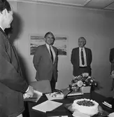 Bertil Blomstergren avtackas på ett T-möte