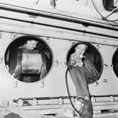 Arbetsbilder ombord på isbrytare Atle