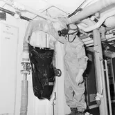 Asbetsarbeten ombord på Minf. Visborg