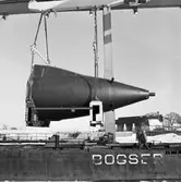 Lyft av akterskepp till ubåt typ Västergötland