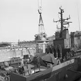 Lyft av motor till M71 Landsort