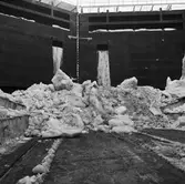 Isförhållande kring fiskebåtar i dockorna