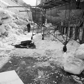 Isförhållande kring fiskebåtar i dockorna