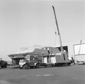 Lyft av däckhus och styrhytt till Norska Sesen båt nr 2