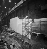 Arbetsställningar kring M74 Kullen i skrovhallen