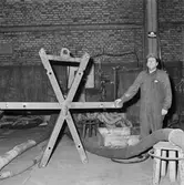 Förslagsställare med fixtur i skrovhallen