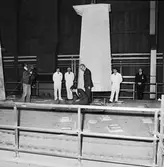 Kungens o Drottningens besök å varvet samt provtur med Norska Sesen