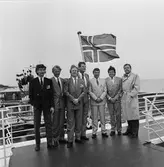 Kungens o Drottningens besök å varvet samt provtur med Norska Sesen