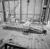 Sektioner till krigsbro i skrovhallen