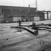 Arbetsbilder i plåt o svetsv. stålkonst. till nya knutpunkten i Hälsingborg