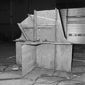 Arbete med bostadsplattformar till oljerigg och lyft till pråm för transport