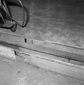 Rälsen till svetsmaskinen i brännhuset