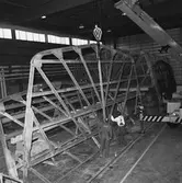 Ribbspantformen på bädden till Singapore fartyget