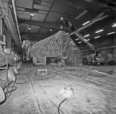 Ribbspantformen på bädden till Singapore fartyget