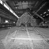 Ribbspantformen på bädden till Singapore fartyget