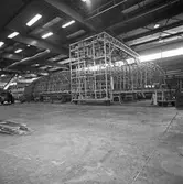 Ribbspantformen på bädden till Singapore fartyget