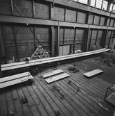 Prover med laserbalk och sektioner till krigsbro