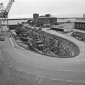 3 st fartyg i oscarsdockan och fartyg vid verkstadskajen