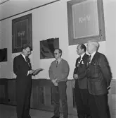 VD T. Hjort VD H. Hedman o F. Alm i hörsalen