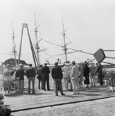 Invigning av kölhalningsbron efter rep