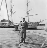 Invigning av kölhalningsbron efter rep