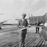 Invigning av kölhalningsbron efter rep