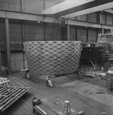 Arbete med masugn till SSAB i skrovhallen