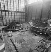 Arbete med masugn till SSAB i skrovhallen