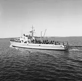 M 63 under gång till sjöss (provtur)