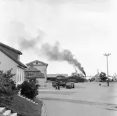 Mob. Kajen rökslinga från båtarna