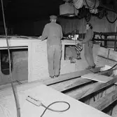 Minsvepare under byggnad i båtverkstan 