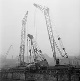 Ubåten Aborren lyft i docka (Motorn)