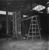 Arbetsstycke i plåtverkst. kondensor till Karlshamsverket