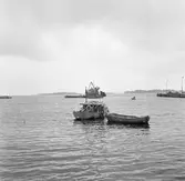 Dykarbåt och g:a Belos vid kaj