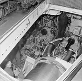 Lyft av motor från kaj till maskinrum T 126