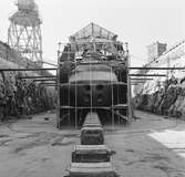 Ställningar runt ubåten Sjöbjörnen i oscarsdockan