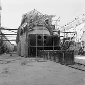 Ställningar runt ubåten Sjöbjörnen i oscarsdockan