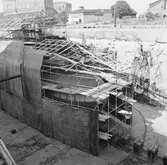 Ställningar runt ubåten Sjöbjörnen i oscarsdockan