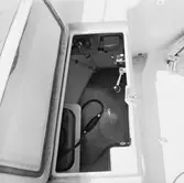 Motor ombord på segelbåten Viggen