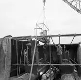 Lyft av motor till minstav