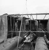 Lyft av motor till minstav