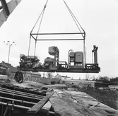 Lyft av motor till minstav