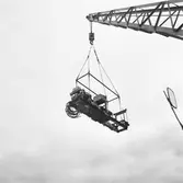 Lyft av motor till minstav