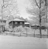 Vinterbilder på gårdar, ute och inne. Bergsmansgården, Skansen.