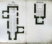 Säterbo sn, Arboga kn, Säterbo kyrka.
Planritningar över kyrkorummet och läktaren 1794.