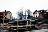 Rivningen av Båtsmansbacken i Växjö, 1960.