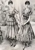 Modebilder från 1916. Nordiska Kompaniet.