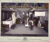 Nordiska museet, Stockholm. Återskapad interiör, stuga från Ingelstads härad, Skåne.