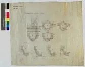  Nord. Mus. No 32. Murpelarnes Kapitäl. Hallen. Hörnpelarnes Förband.